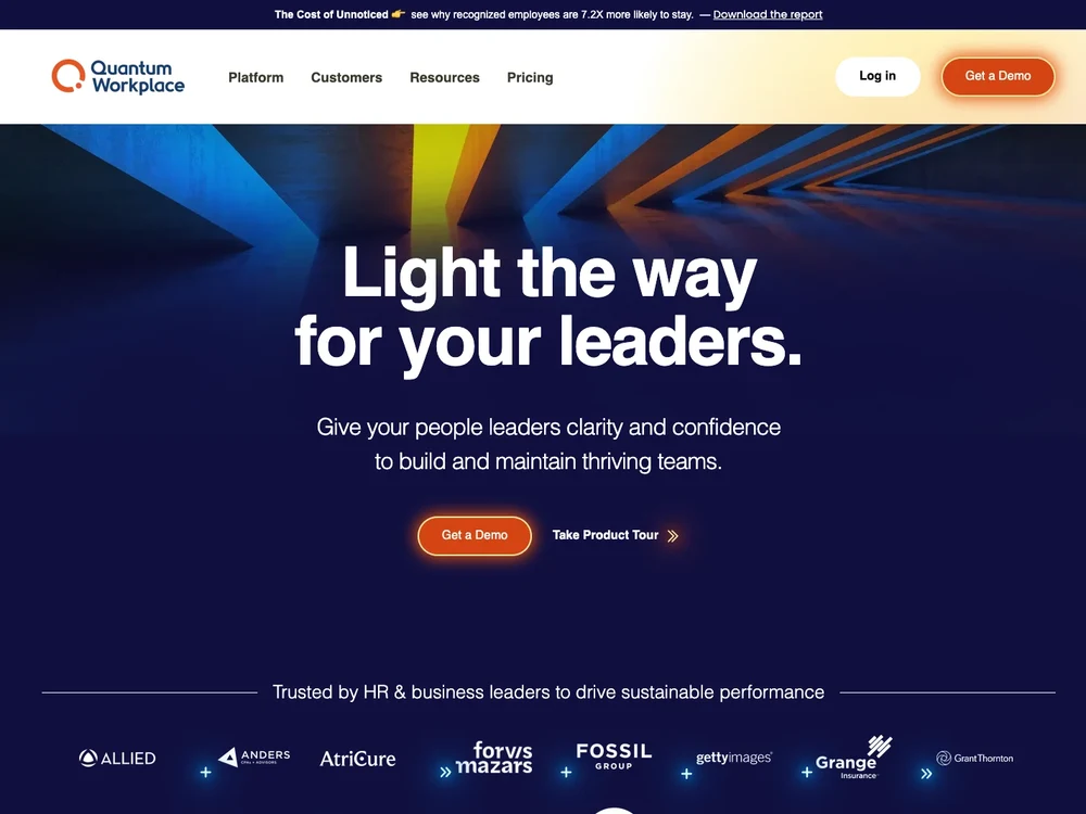 Quantum Workplace homepage captured September 29, 2026